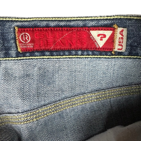 Guess Vintage Cargo Jeans Medium Wash 100% Cotton 34x32 - Picture 9 of 9